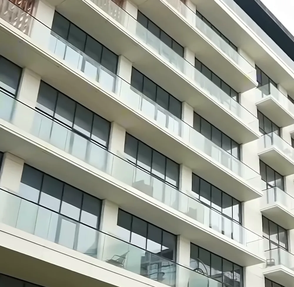 Lighthouse balconies with glass railings